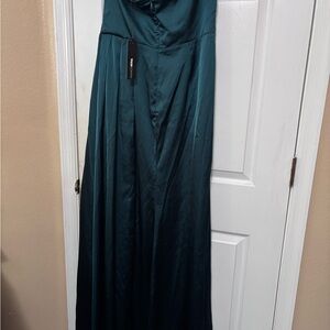 Fashion Nova Deep Teal Maxi Skirt